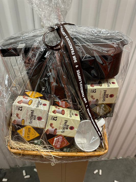 Keurig and coffee gift basket